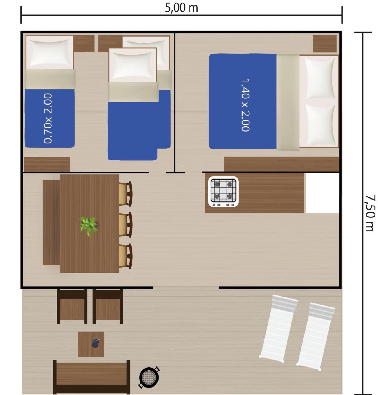 Easyatent Fkk Safari Tent Solaris Naturist - Clothes Free 포레치 객실 사진